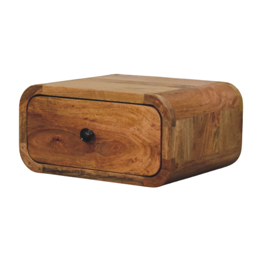 Avora Mini Wall-Mounted Oak-ish 1 Drawer Nightstand