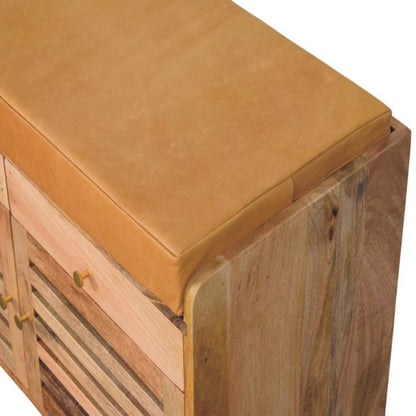 Windsor Shutter Oak-style Shoe Rack with 2 drawers