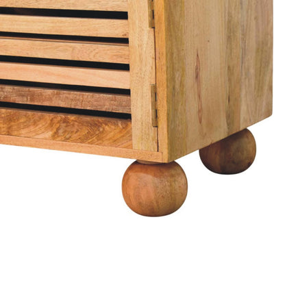 Windsor Shutter Oak-style Shoe Rack with 2 drawers
