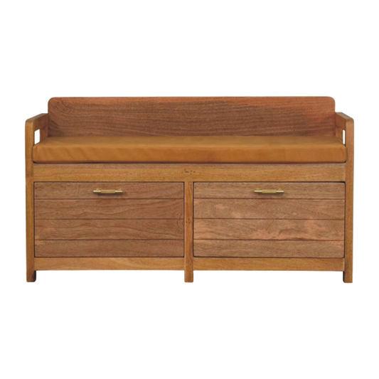 Oxford Oak-ish 2 Drawer Storage Bench