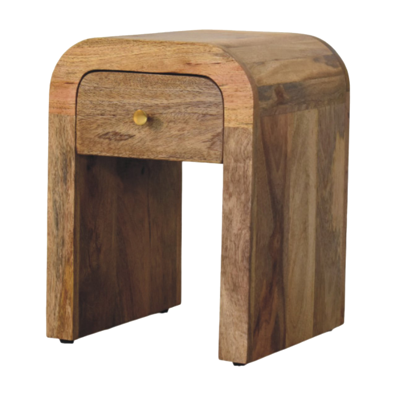 Mini Darcy Oak-ish Nightstand with Curved Edges