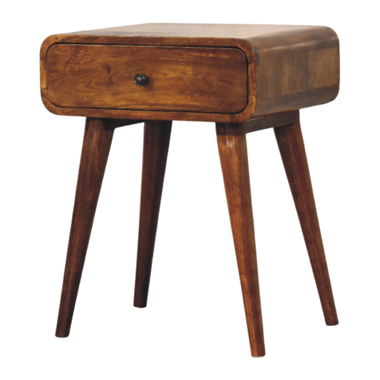 Avora Chestnut Nightstand with 1 drawer