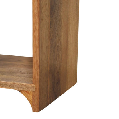 Newton Mini Oak-style Nightstand with a drawer and open shelf