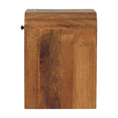 Newton Mini Oak-style Nightstand with a drawer and open shelf