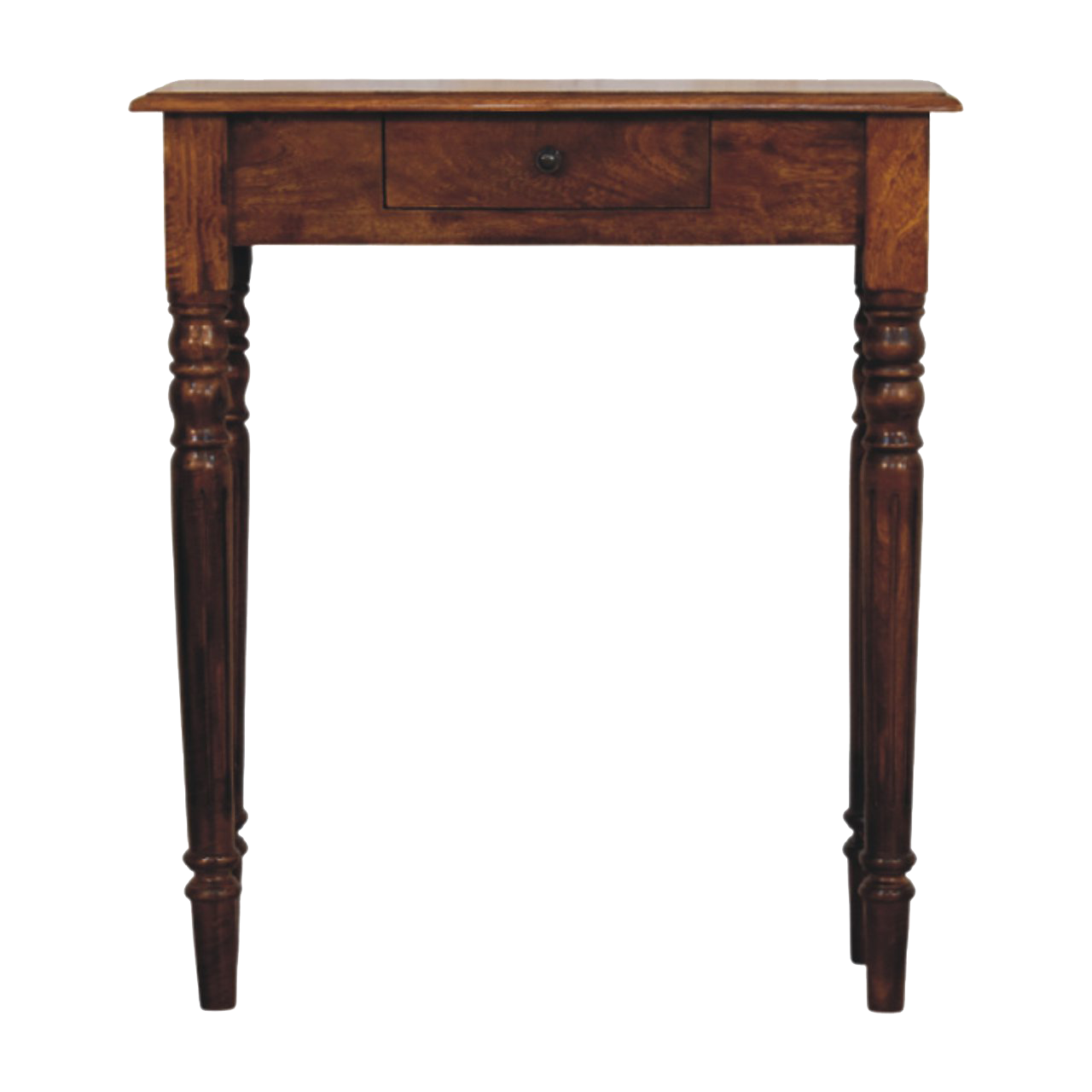 Turned Legs 1 Drawer Chestnut Console