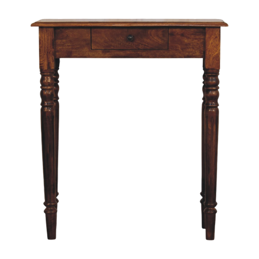 Turned Legs 1 Drawer Chestnut Console