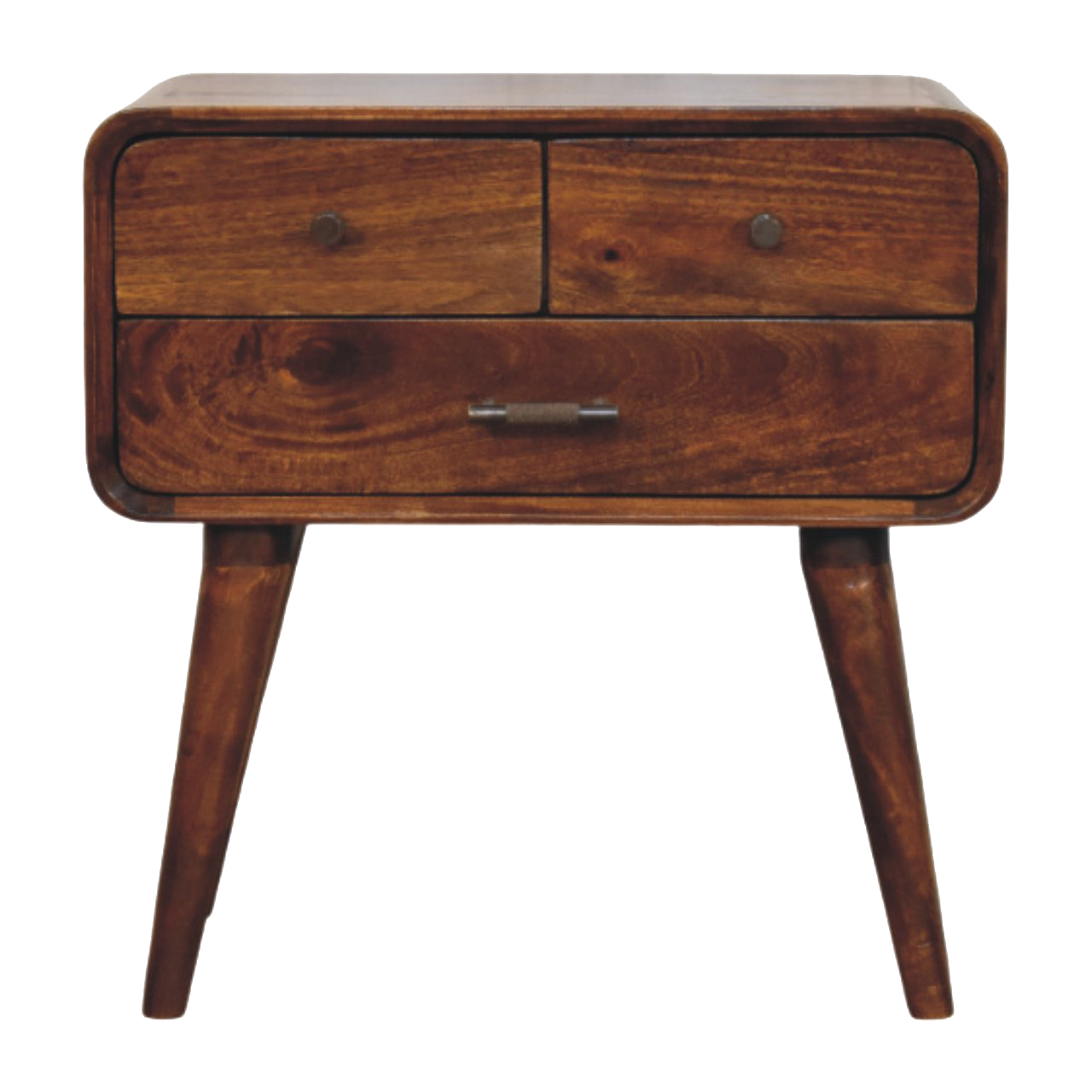 Avora 3-Drawer Chestnut Nightstand