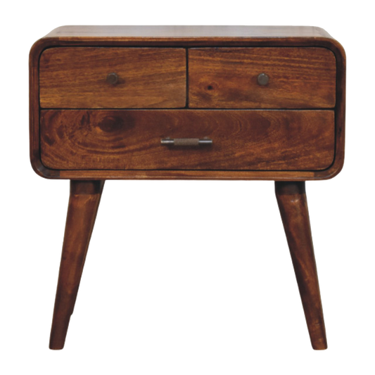 Avora 3-Drawer Chestnut Nightstand
