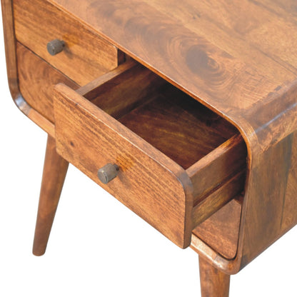 Avora 3-Drawer Chestnut Nightstand