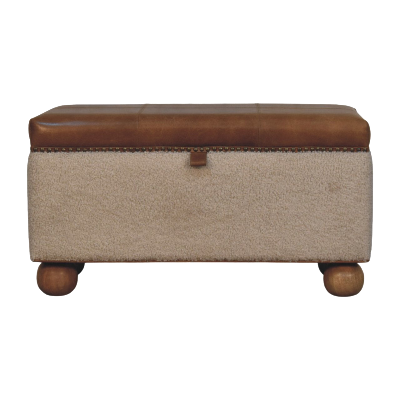 Boucle Lid- up Storage Ottoman