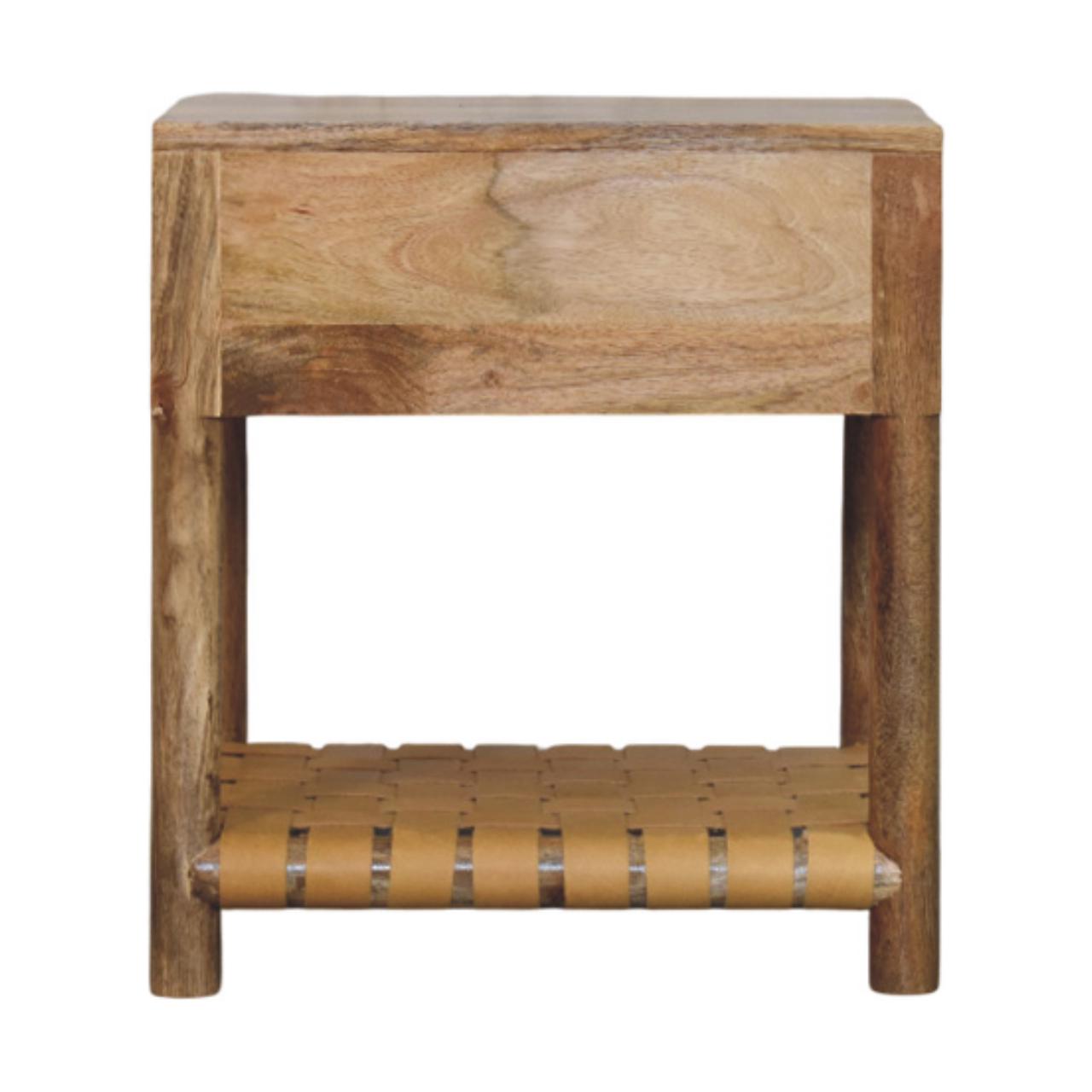 Regency Woven Oak-ish Nightstand with Drawer