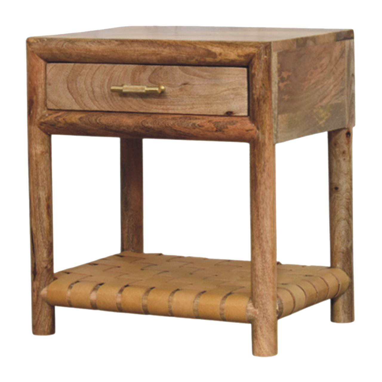 Regency Woven Oak-ish Nightstand with Drawer