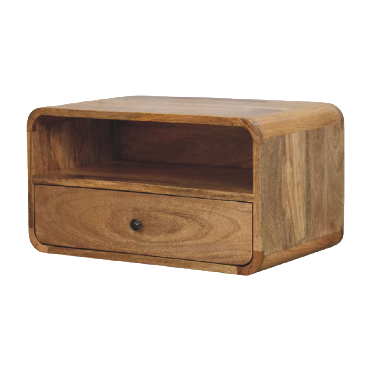 Avora Wall-Mounted Oak-ish Nightstand