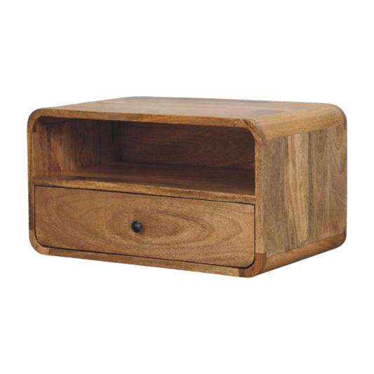 Avora Wall-Mounted Oak-ish Nightstand