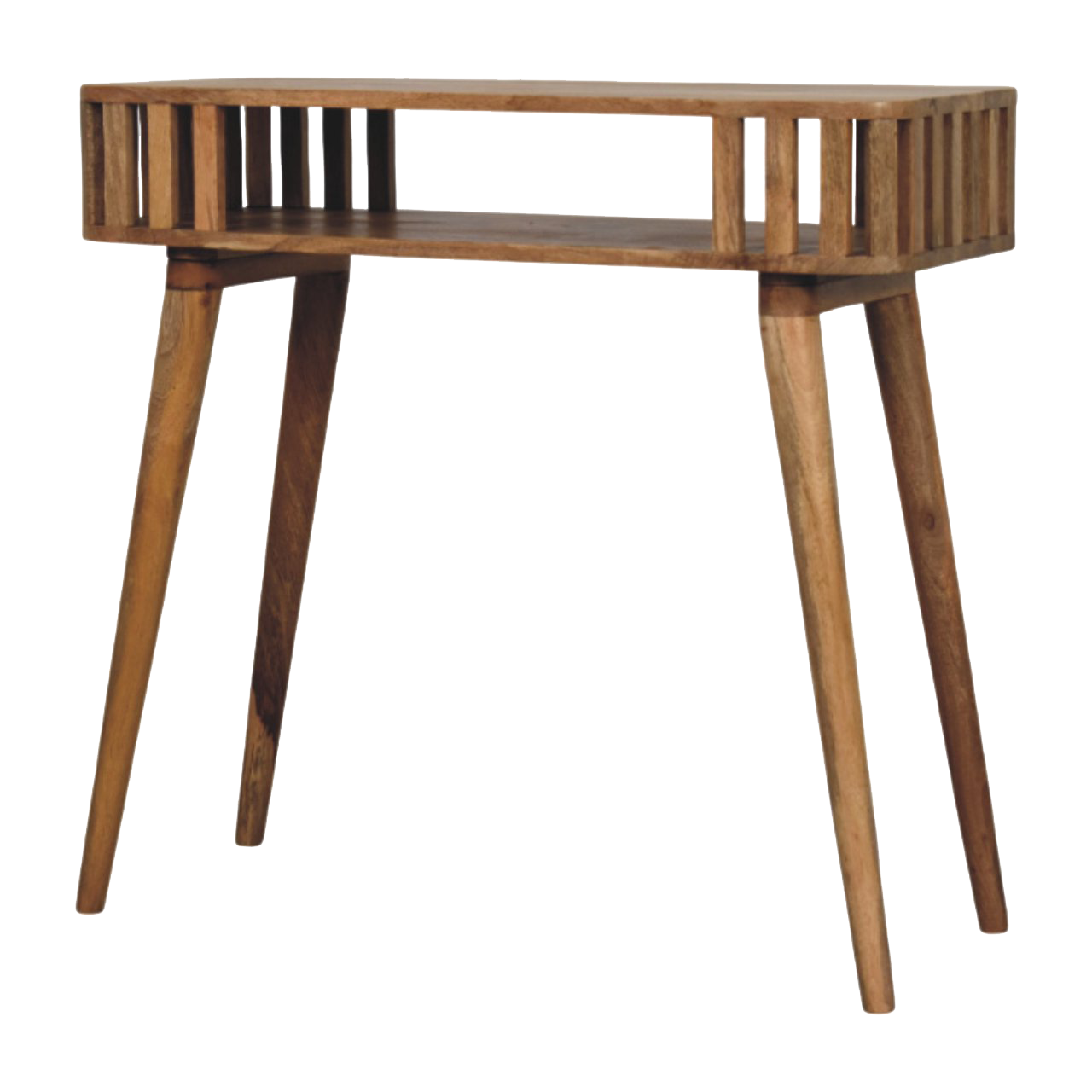 Slatted Oak-ish Console