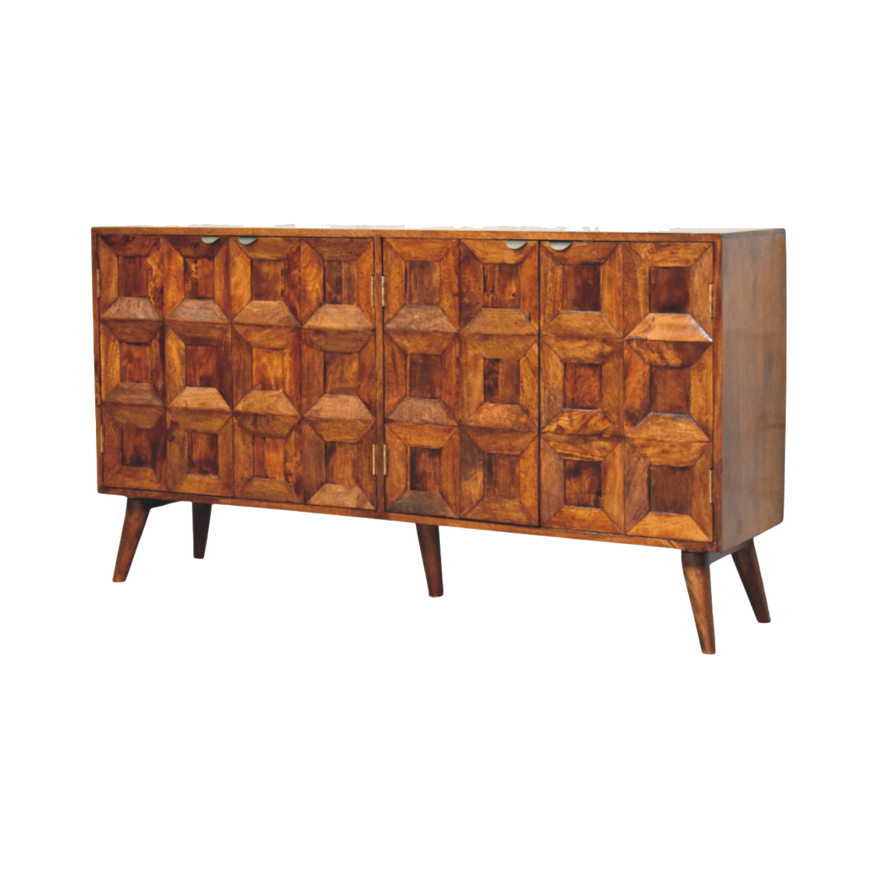 Solis Carved 4 Door Chestnut Sideboard