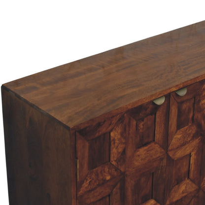 Solis Carved 4 Door Chestnut Sideboard
