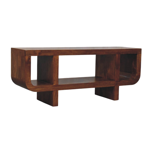 Orion Curved Chestnut Media Unit