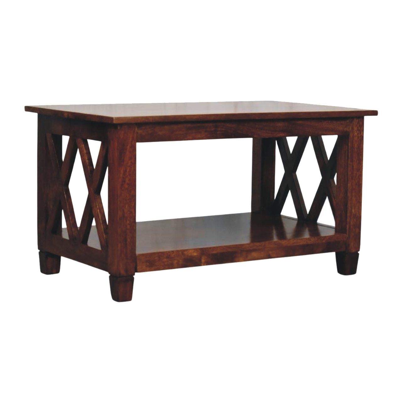 Belmont X-Frame Chestnut Coffee Table