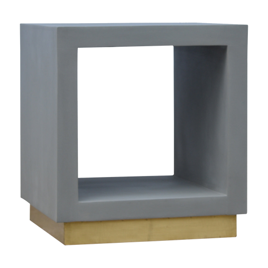 Cement Cube Bedside Table