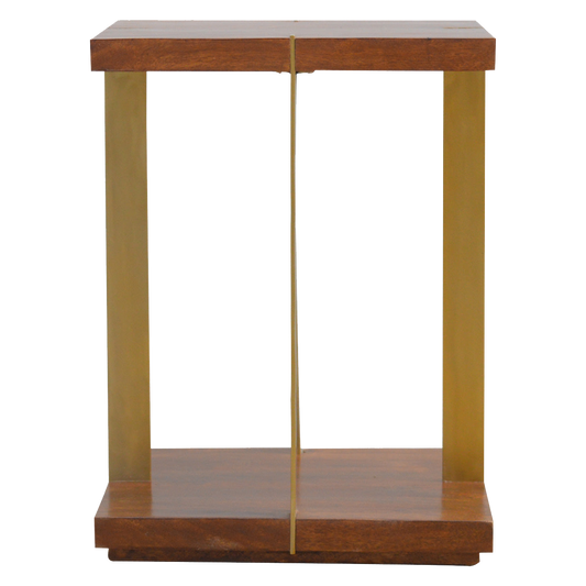 Open Panel Chestnut End Table