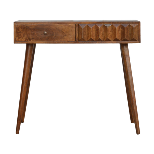 Chestnut Prism Console Table
