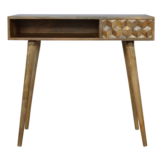 Cube Carved Writing Desk