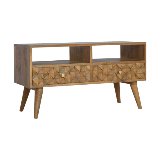 Diamond Carved TV Unit