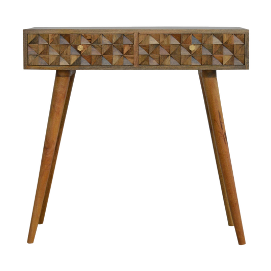 Diamond Carved Console Table