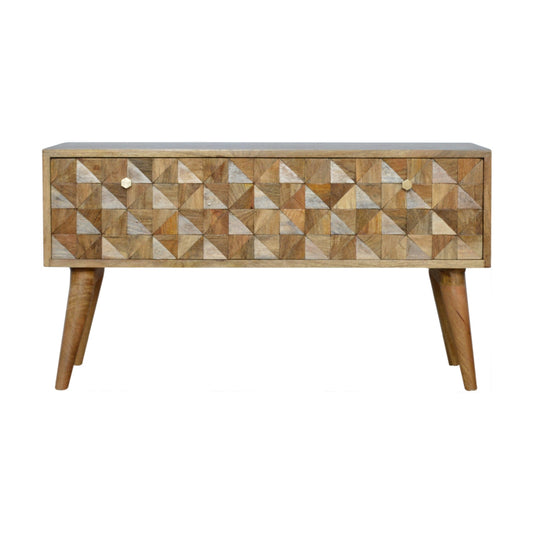 Oak-Style Diamond Bench