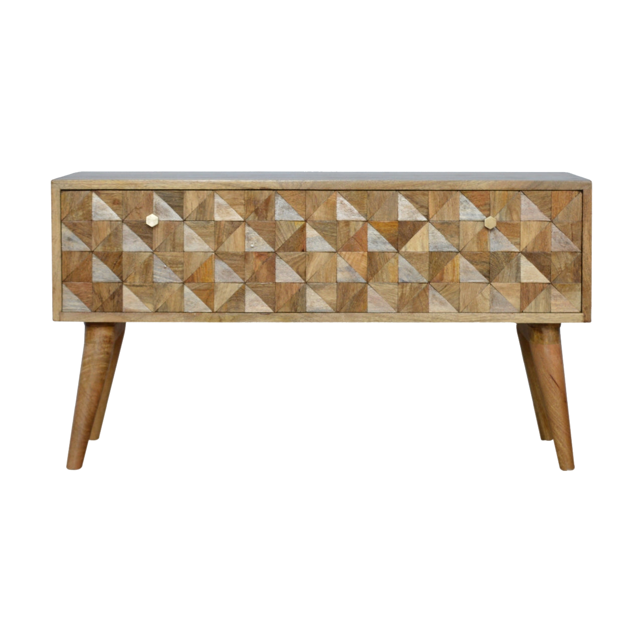 Oak-Style Diamond Bench