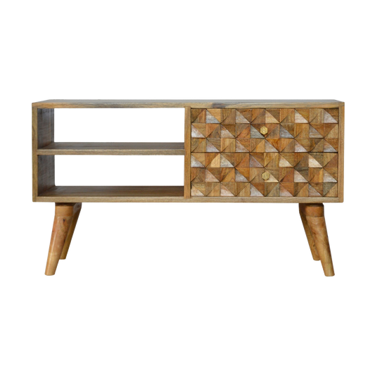 Diamond Carved Media Unit