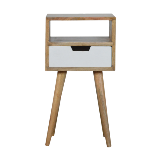 Mini White Hand Painted Bedside