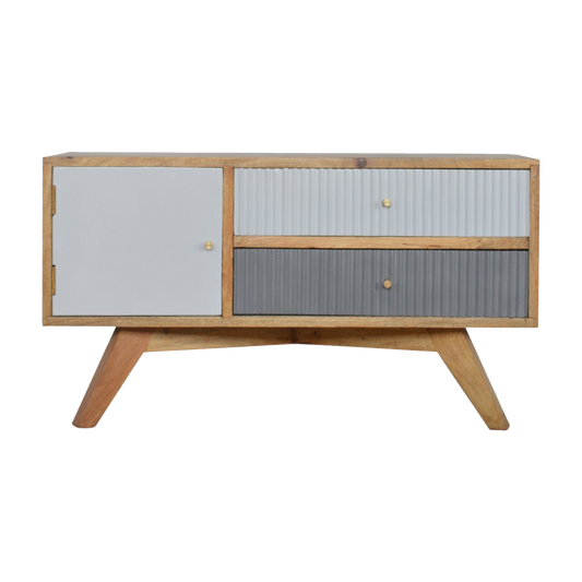 Line Grey Painted Media Unit