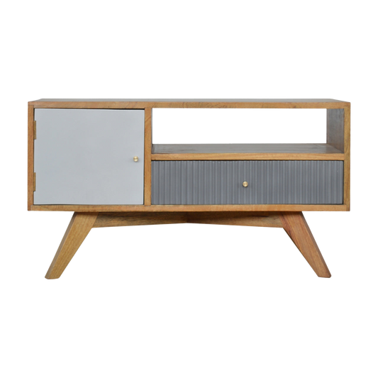 Line Grey Media Unit with Open Slot