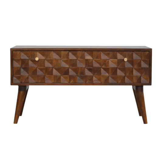 Chestnut Diamond Storage Bench