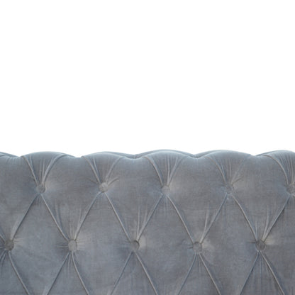 Grey Velvet Chesterfield Sofa
