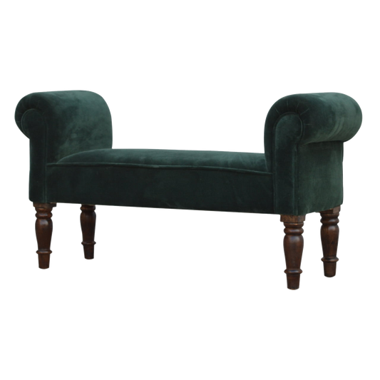 Emerald Velvet Bench