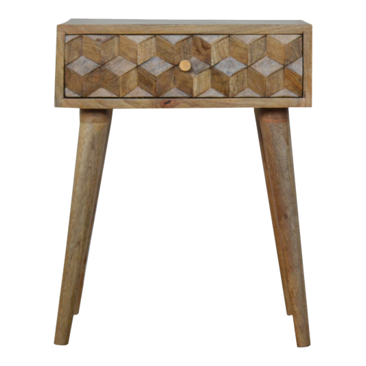 Cube Carved Bedside