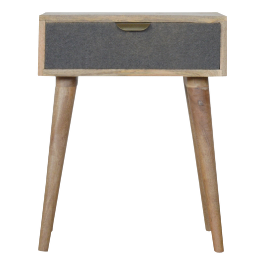 Grey Tweed Bedside