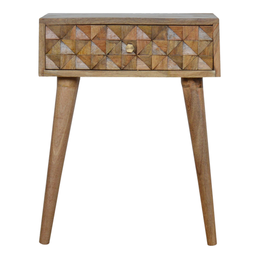 Diamond Carved Bedside