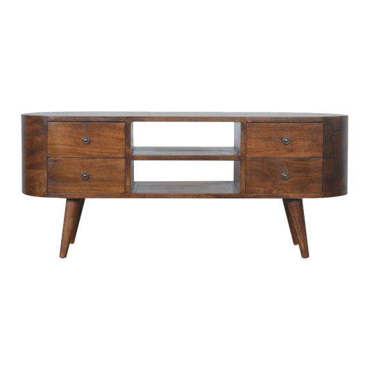 Chestnut Rounded Entertainment Unit