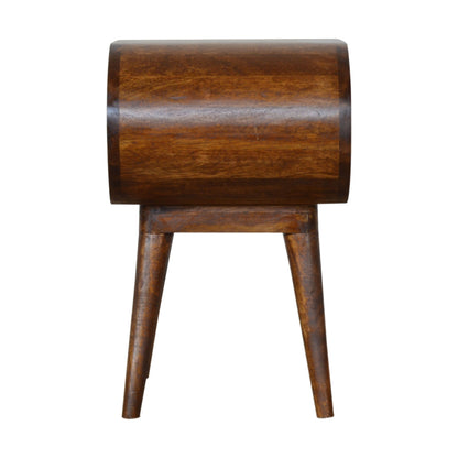 Chestnut Circular Open Bedside