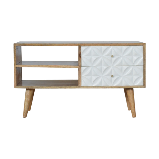 Diamond Carved Media Unit