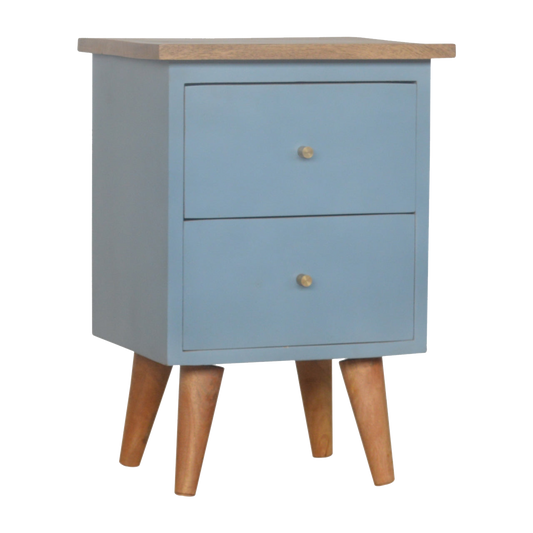 Blue Hand Painted Bedside