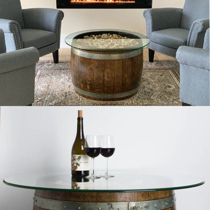 Half barrel coffee table 1