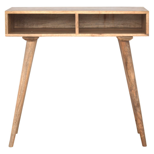 Oak-Style Open Shelf Writing Desk