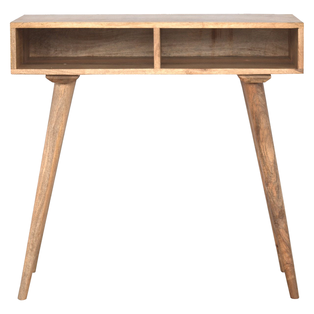 Oak-Style Open Shelf Writing Desk