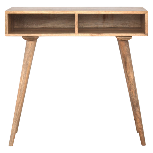 Oak-Style Open Shelf Writing Desk
