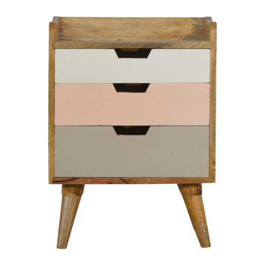 Pink Hand Painted Cut out Bedside
